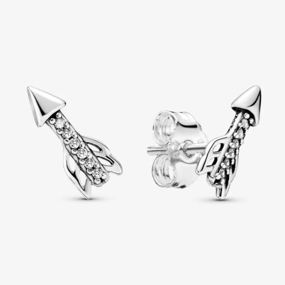 Pandora sterling silver arrow earrings